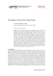 Development of Ubaya Tracer Study Website - Ubaya Repository